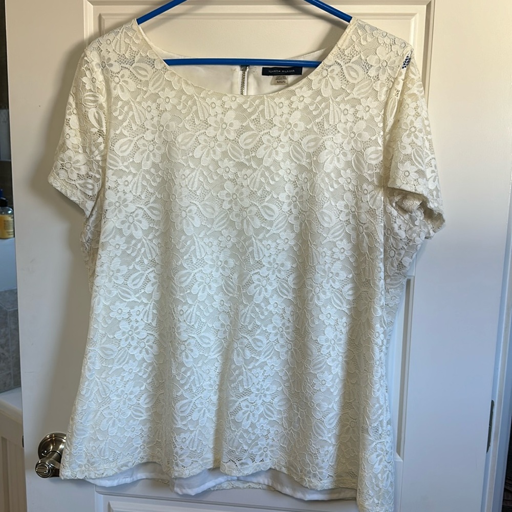 Beautiful Ivory Eyelet Top